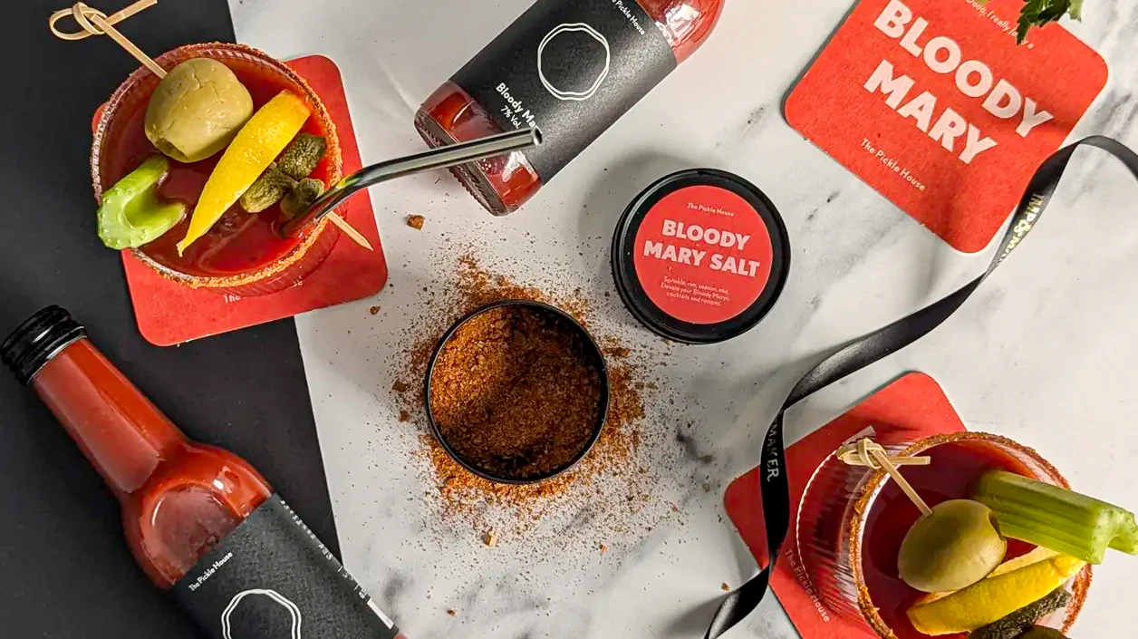 The Pickle House signature Bloody Mary mix